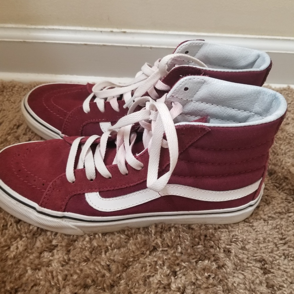 High Top Maroon Vans